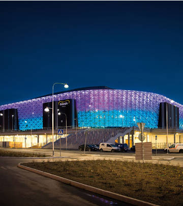 Philips har gitt Friends Arena i Sverige en tøft belyst fasade som endrer farge