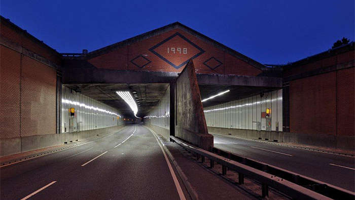 Meir-tunnelen belyst med LED-belysning fra Philips
