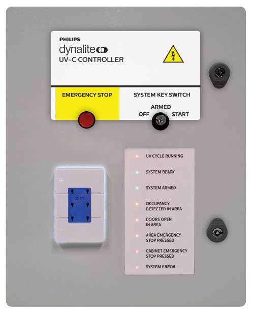 Philips Dynalite UV-C-kontrollsystem for overflatedesinfeksjon
