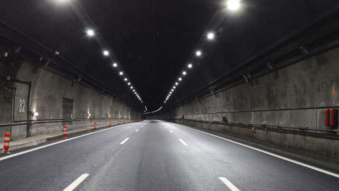 Innkjøringen til Lundbytunnelen